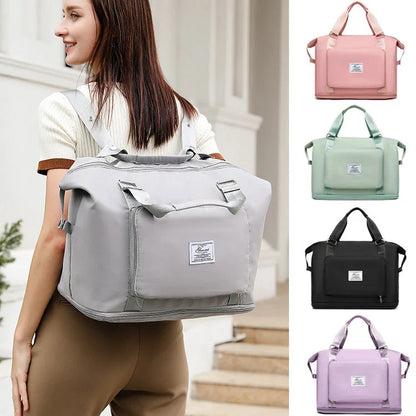 Folding travel bags for women in various colors, lightweight and waterproof