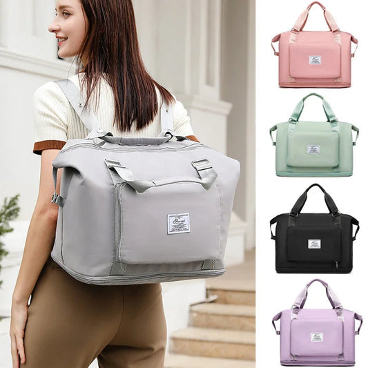 Folding travel bags for women in various colors, lightweight and waterproof
