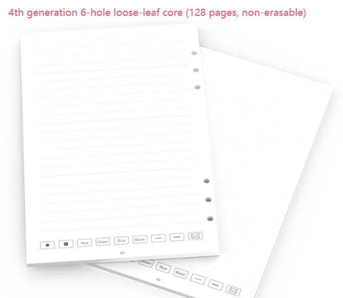 Zodiac Forest spiral notebook refill paper pack with 64 sheets and 9 writing refills