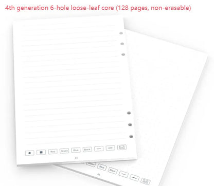 Zodiac Forest spiral notebook refill paper pack with 64 sheets and 9 writing refills