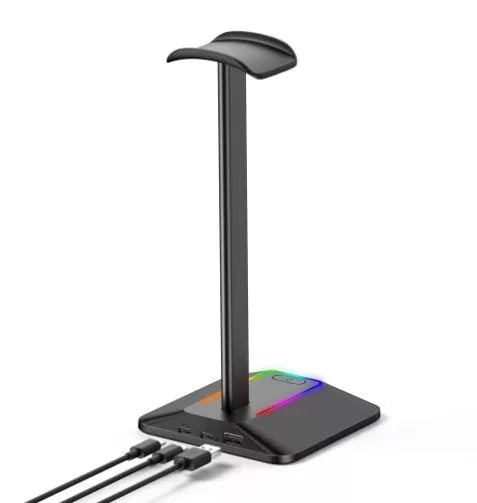 Dual Output RGB Luminous Gaming Headphone Holder in Z8 Black and Z8 Silver