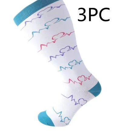 Premium plus-size compression socks with bamboo fibers for superior comfort and support