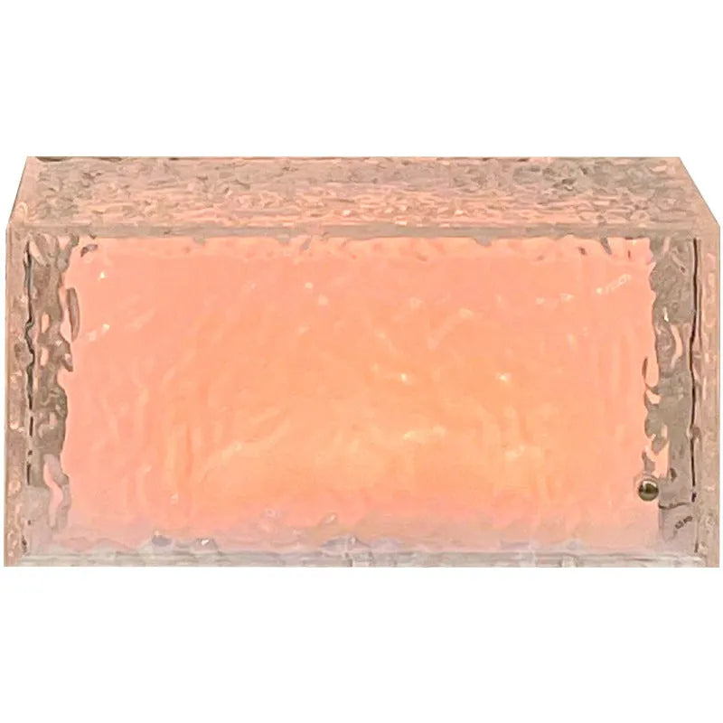Small acrylic ice cube shaped night lamp with colour changing LED lights