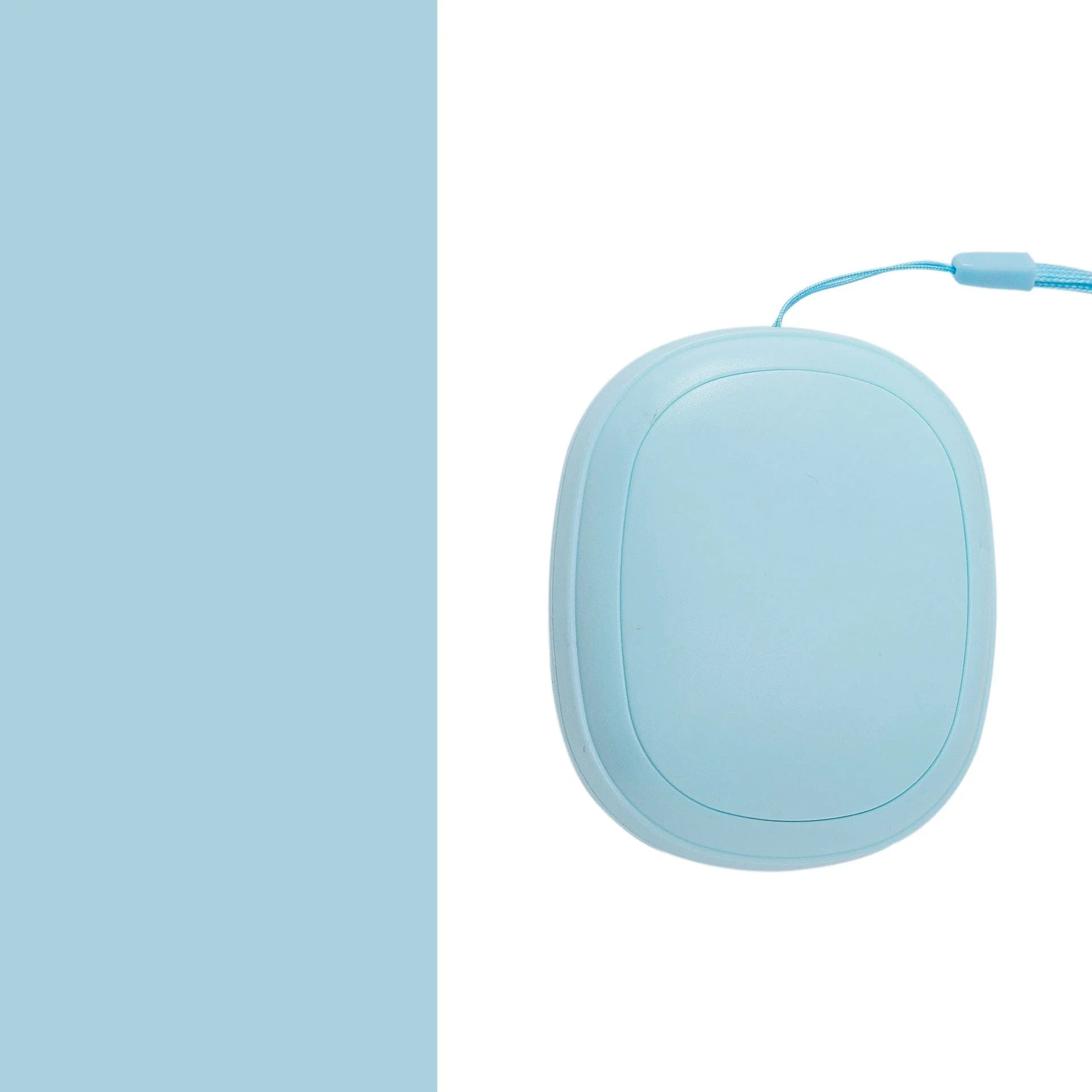 Compact, pebble-shaped hand warmer with adjustable heating settings, available in multiple colors