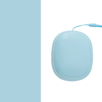 Compact, pebble-shaped hand warmer with adjustable heating settings, available in multiple colors