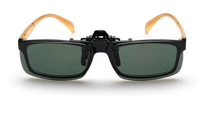 Myopia sunglasses clip fitting over prescription glasses with night vision lens option for driving