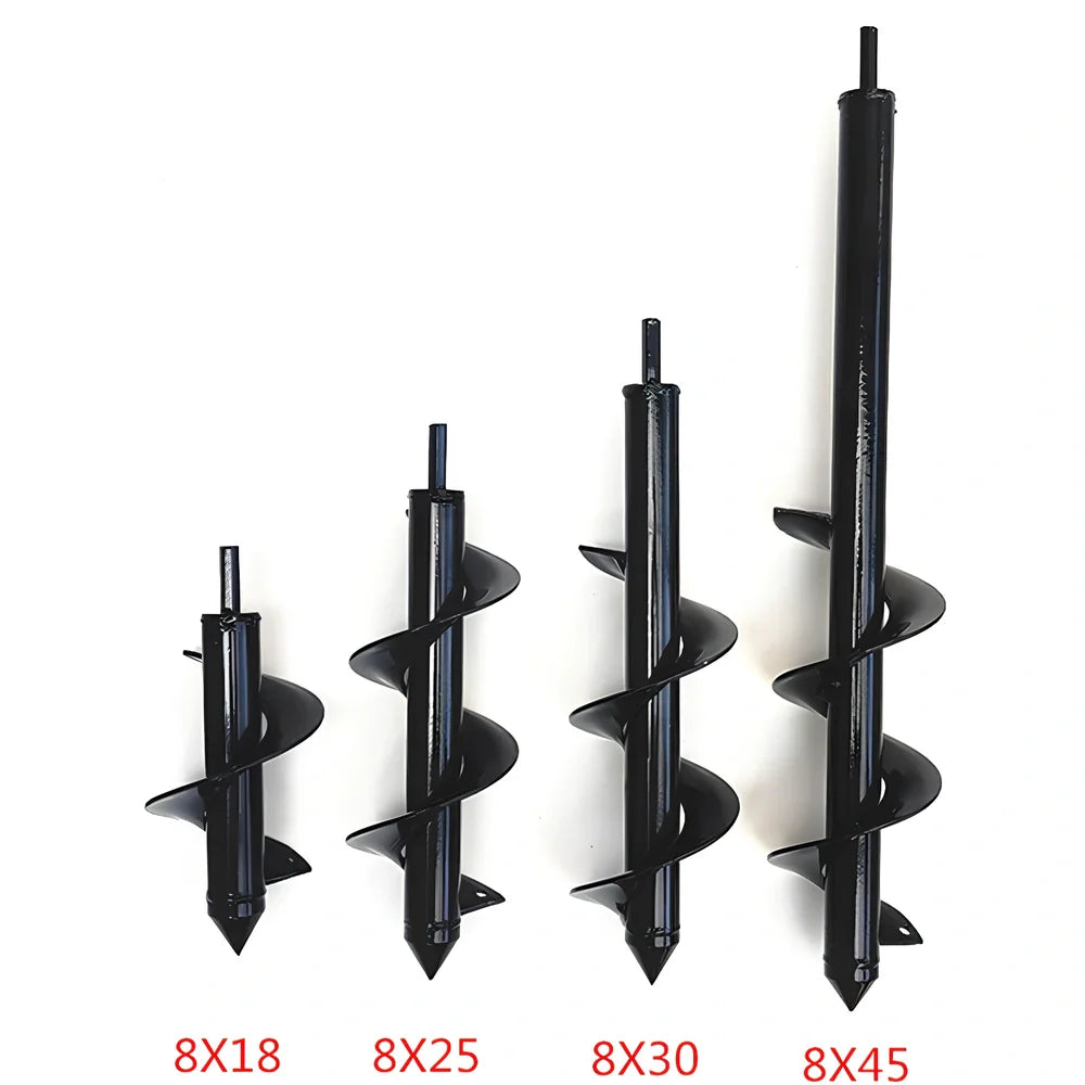 Spiral ground drilling machine with hexagonal shaft for garden tree planting and soil boring