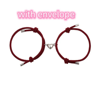 Adjustable nylon magnetic bracelet in various colors with a 3mm thick rope and magnetic closure