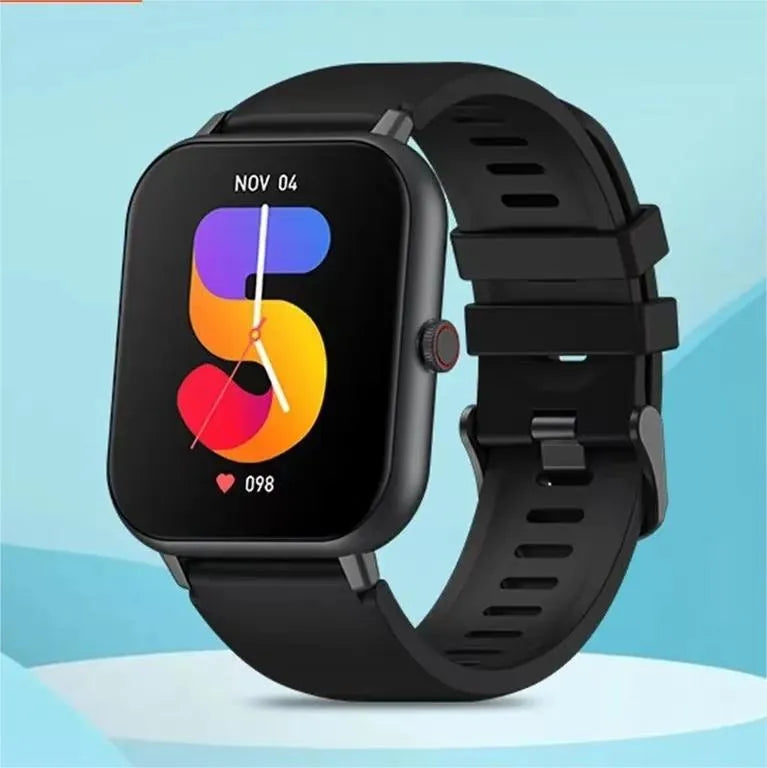 One-Click Link smart watch in black, silver grey, pink, or khaki with TFT touchscreen and wrist strap