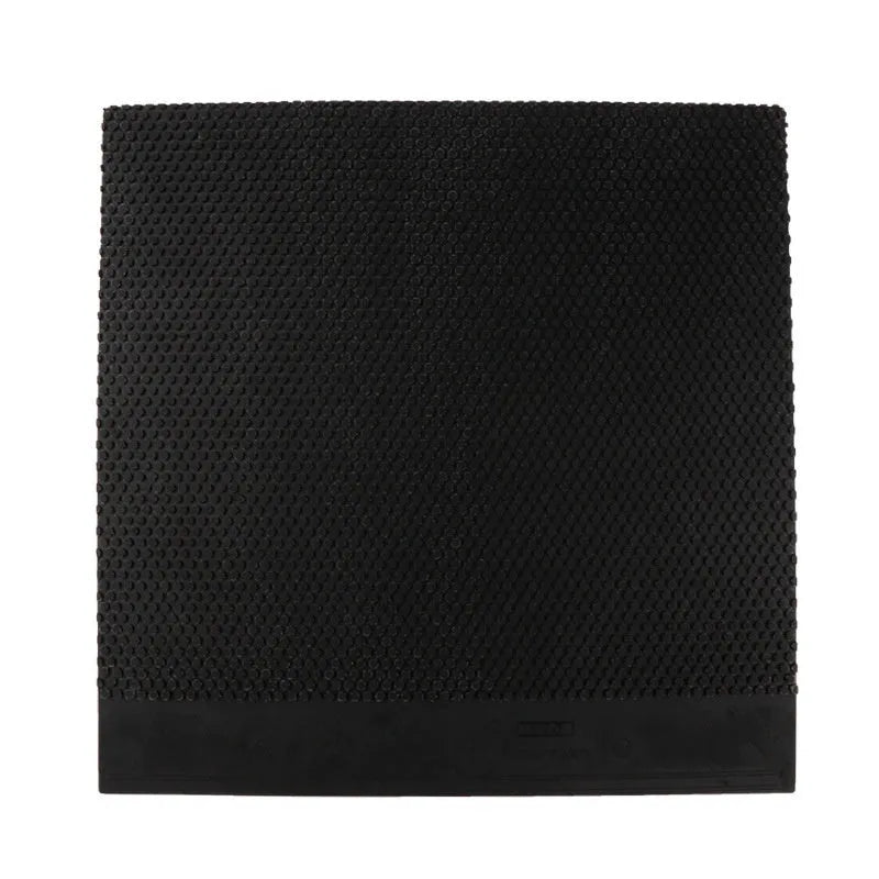 Table tennis racket rubber with small particle surface texture in black and red colour options