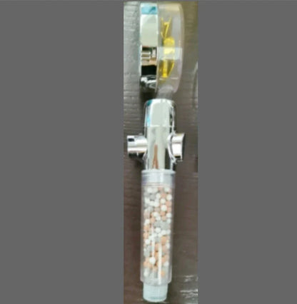 High-performance water-saving shower head with 360-degree rotation and fan feature, offering a luxurious shower experience