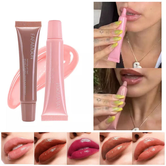 Glossy Lip Glaze in Tea Red - Waterproof, Hydrating Lip Color