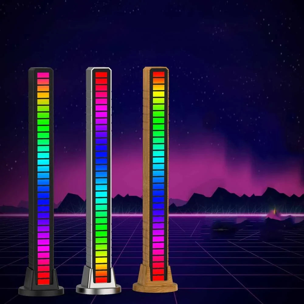 RGB LED strip lights that synchronize with music, creating a rhythmic and customizable ambient lighting experience.