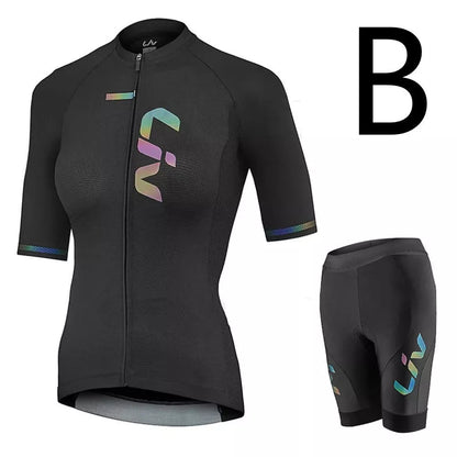 Women's leisure cycling suit in breathable polyester for comfortable rides