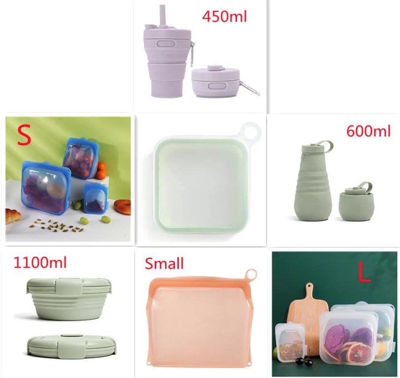 Silicone Sandwich Toast Box - Microwave and Fridge-Safe Portable Lunch Container