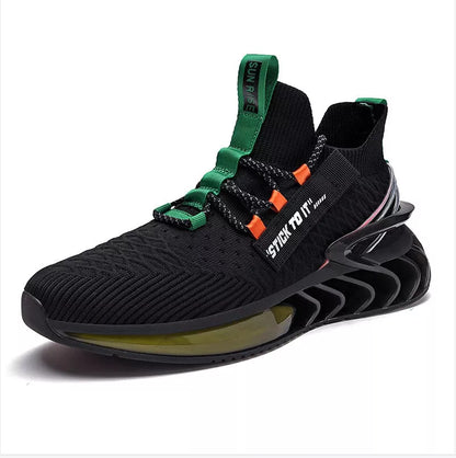 Blade Men's Summer Mesh Sports Shoes in black, orange, and blue