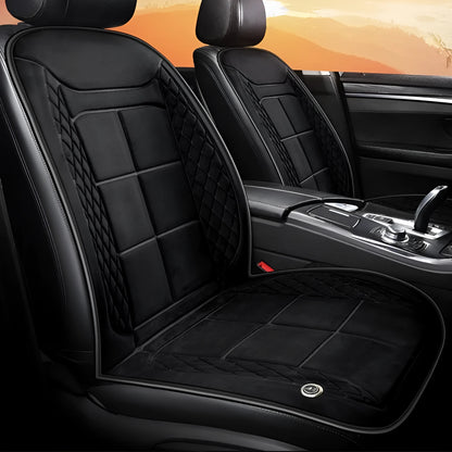 Auto heating cushion for car seats with cotton filler in beige, black, and coffee colour options