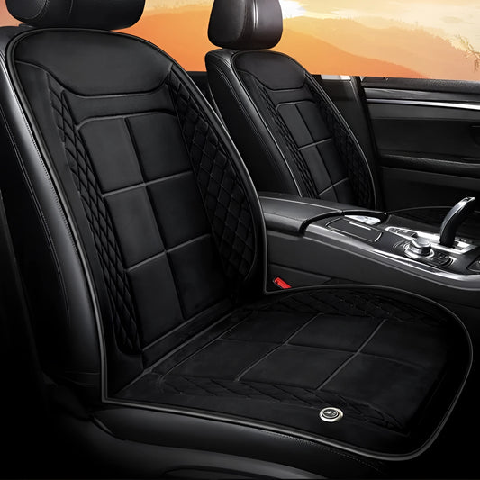 Auto heating cushion for car seats with cotton filler in beige, black, and coffee colour options