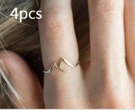 Handcrafted mountain-shaped copper ring with unique design and antibacterial properties