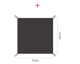 Large tunnel tent 480x260x200cm, blue jade or ivory, with 150D oxford PU 3000mm waterproof shell and bedroom.