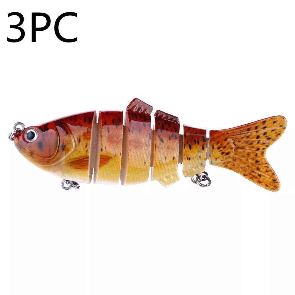 Plastic bait fish with high-strength hooks for effective fishing