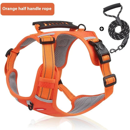 Reflective pet chest strap in multiple colours with adjustable sizing for dog walking safety