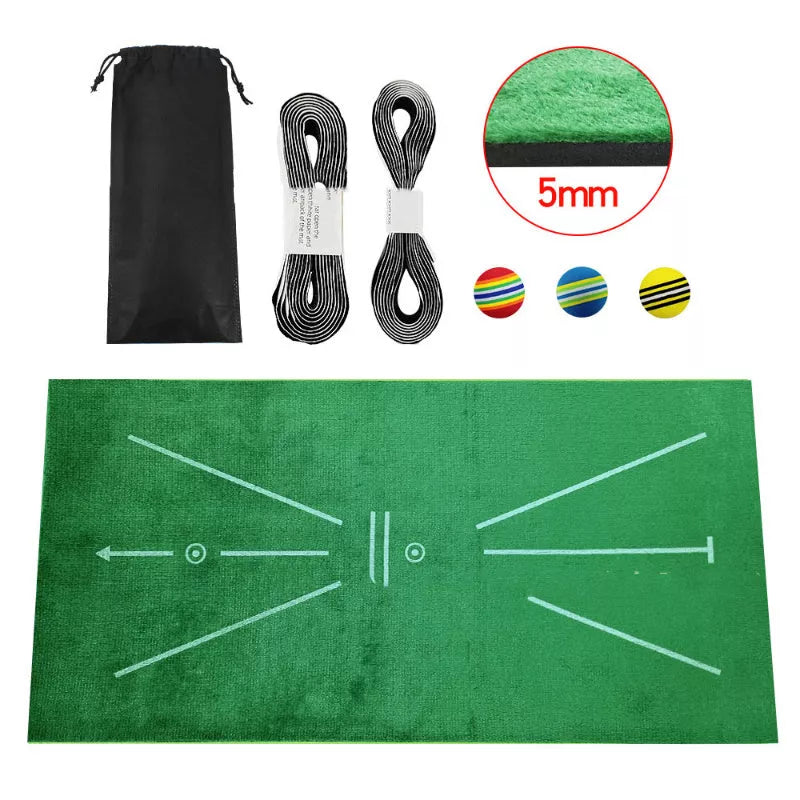 Golf Swing Mark Pad with rainbow balls for indoor practice