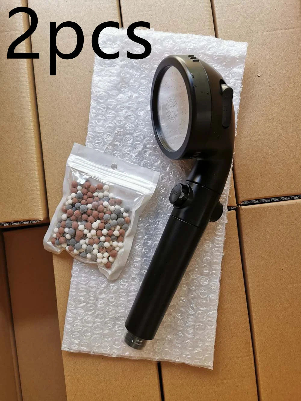 Household Negative Ion Pressurized Shower Head with adjustable modes and water-saving feature