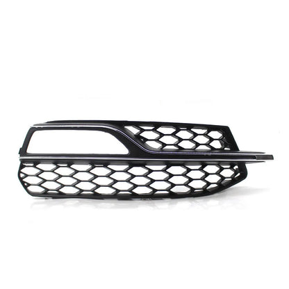 Black ABS plastic fog lamp grille for 2013-2016 Audi A3 Sport and S3 front bumper.