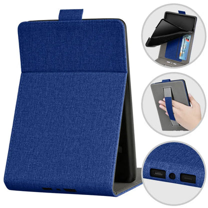 Handheld protective case for 6-inch e-reader in TPU with embossed bracket style, available in colours like black, grey, and designs such as Van Gogh starry sky.