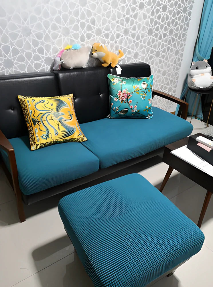 Elastic Sofa Seat Cushion Slipcover in various colors, designed to protect and transform your sofa furniture.