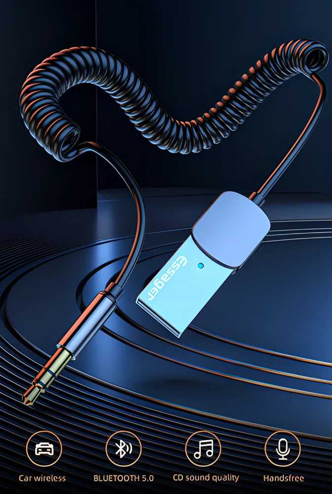 Essager Bluetooth 5.0 Audio Adapter for Wireless Car Audio Streaming and Hands-Free Calling