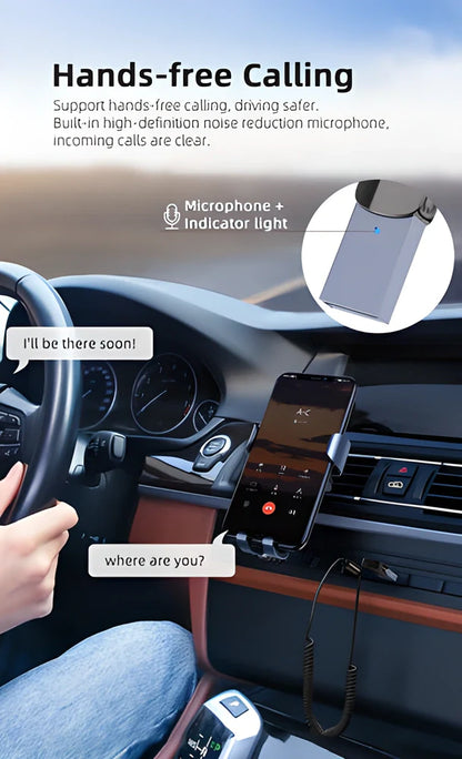 Essager Bluetooth 5.0 Audio Adapter for Wireless Car Audio Streaming and Hands-Free Calling