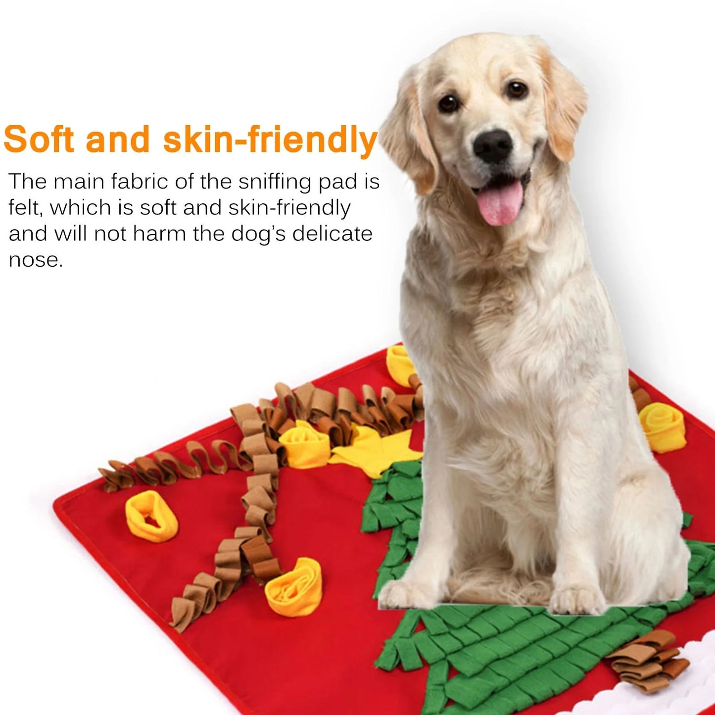 Christmas tree pattern washable pet dog snuffle mat for stress relief and mental stimulation
