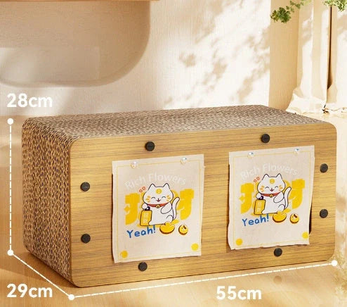 Durable sisal scratch mat with crumb-resistant surface for cats