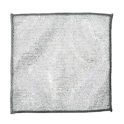 Silver silk cloth pattern steel wire cleaning cloth measuring 20x20cm for kitchen pots and bowls