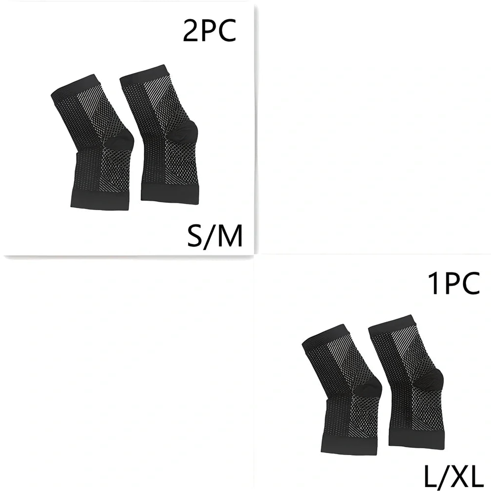 Invisible heel compression socks in black colour with absorbent insole design