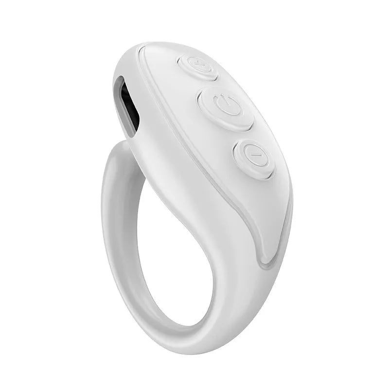 Ring Bluetooth Remote Control for Mobile Phone Self-timer in black, white, or pink