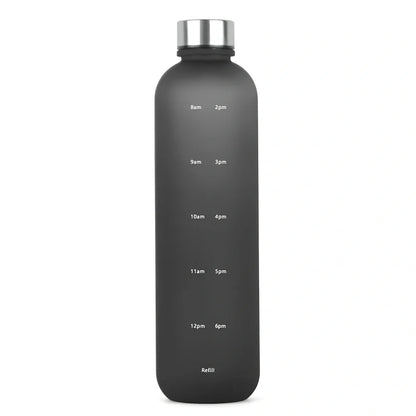 1-litre Tritan sports water bottle with frosted gradient finish and integrated handle in blue powder gradient colour