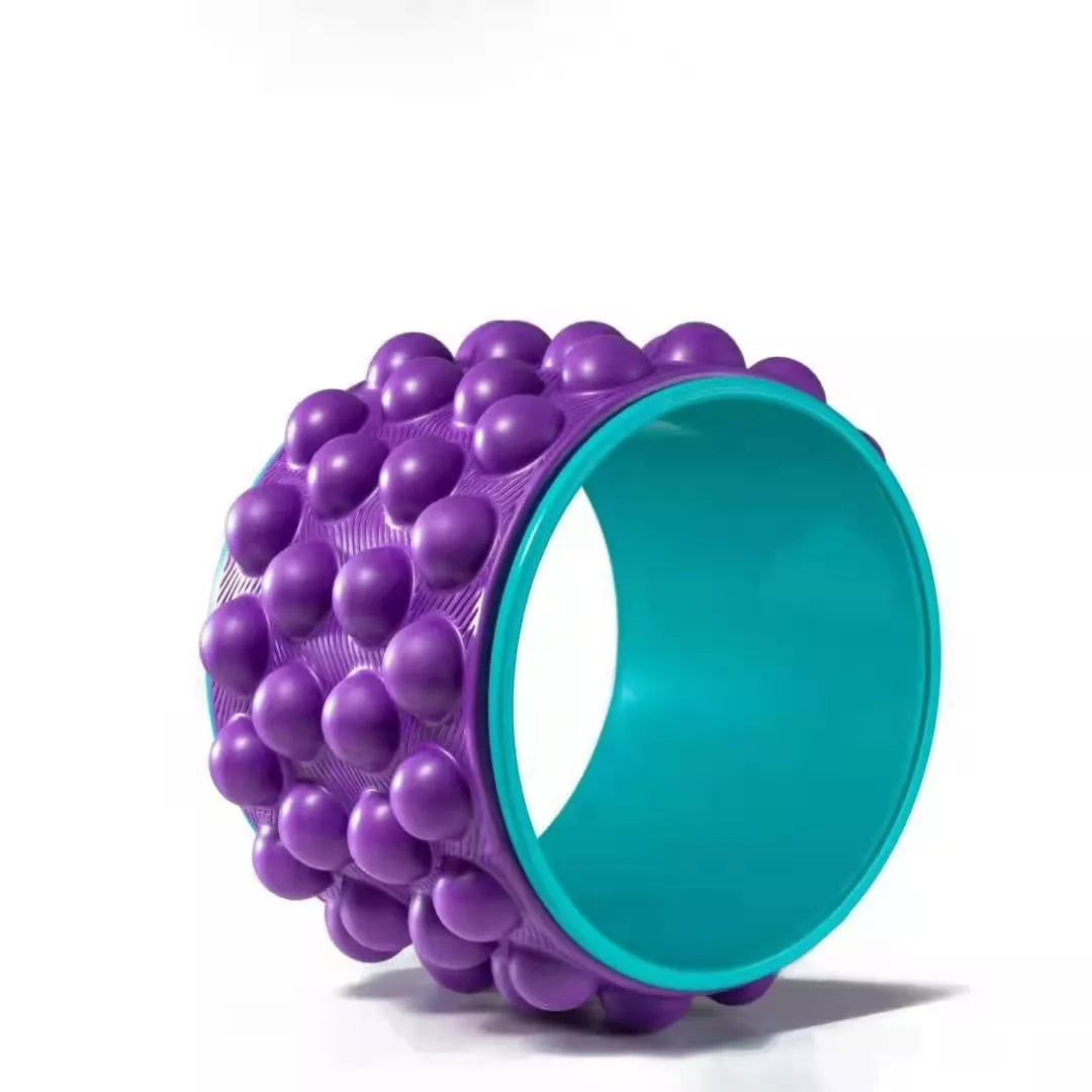 DFloating Point Yoga Wheel in various colors for back support and flexibility enhancement