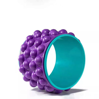 DFloating Point Yoga Wheel in various colors for back support and flexibility enhancement