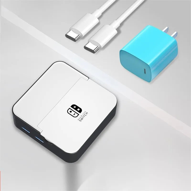 Portable multi-function adapter extension for game consoles with 4K HD projection and compact aluminium alloy housing