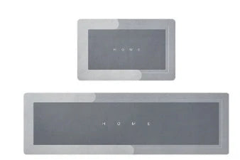 Plush bath mat with rectangle or oval design in various colors and sizes for bathrooms with sliding doors
