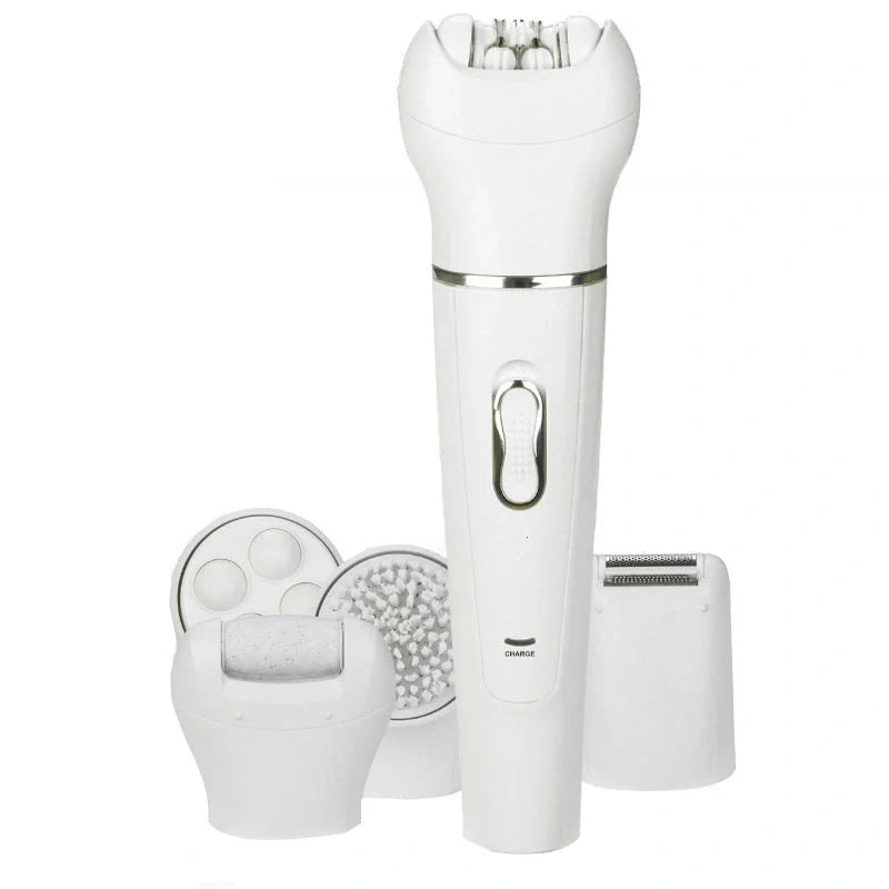5-in-1 Portable Skin Care Electric Massager with Facial Brush and interchangeable heads