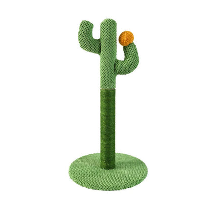 Masson cactus design cat scratching pole and a flat coconut tree sisal scratch board for cats.