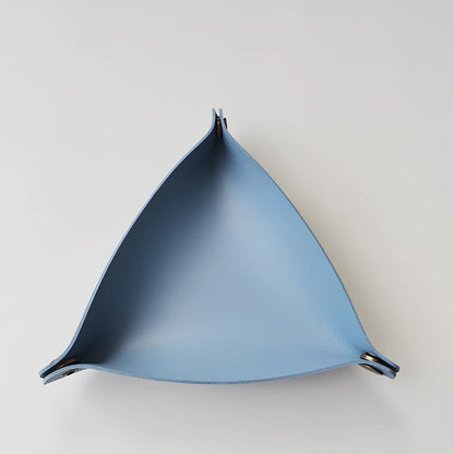 Open-top leather jewellery storage box in six colours with 25cm and 17cm size options