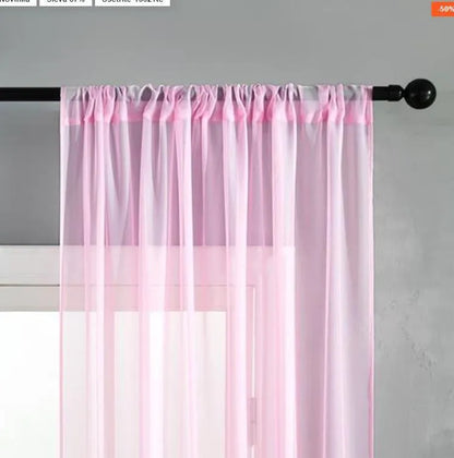Black modern simple cotton linen window screen curtain hung as a vertical curtain