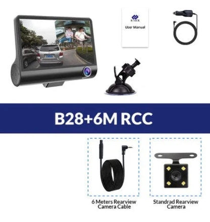 High-definition 1080p driving recorder with wide-angle lens, motion detection, and loop recording for clear video capture of road trips and driving incidents