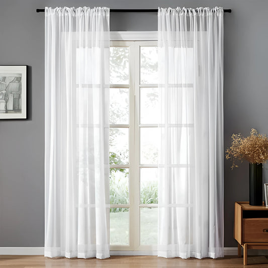 Black modern simple cotton linen window screen curtain hung as a vertical curtain