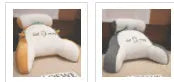 Reading lumbar support cushion in 60x40cm and 70x50cm sizes with embroidery design
